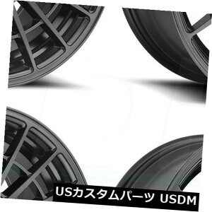 �C�O�A���z�C�[�� 17x8 Rotiform Las R R142 5x100 / 5x114.3 40�}�b�g�u���b�N�z�C�[�������Z�b�g�i4�j 17x8 Rotiform Las R R142 5x100/5x114.3 40 Matte Black Wheels Rims Set(4) �y���s�A���i�z