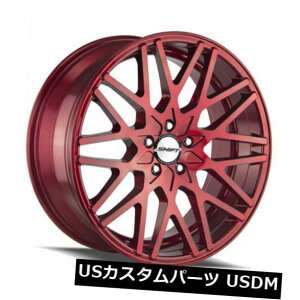�C�O�A���z�C�[�� 22x9�V�t�gH32�t�H�[�~����5x115 15�L�����f�B�A�b�v�����b�h�z�C�[�������Z�b�g�i4�j 22x9 Shift H32 Formula 5x115 15 Candy Apple Red Wheels Rims Set(4) �y���s�A���i�z