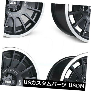 �C�O�A���z�C�[�� 18x8.5 3SDM 0.66 5x112 42�}�b�g�u���b�N�z�C�[�������Z�b�g�i4�j 18x8.5 3SDM 0.66 5x112 42 Matte Black Wheels Rims Set(4)
