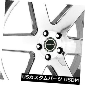 �C�O�A���z�C�[�� 20x8.5 Strada S60 Coda 5x112 35�N���[���z�C�[�������Z�b�g�i4�j 20x8.5 Strada S60 Coda 5x112 35 Chrome Wheels Rims Set(4)