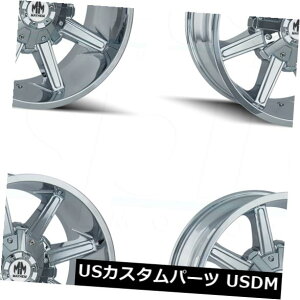 �C�O�A���z�C�[�� 17x9���C�w���A�[�Z�i��6x120 / 6x5.5 18�N���[���z�C�[�������Z�b�g�i4�j 17x9 Mayhem Arsenal 6x120/6x5.5 18 Chrome Wheels Rims Set(4) �y���s�A���i�z