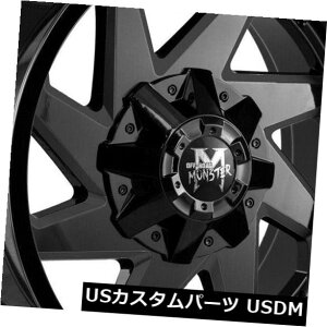COAzC[ 20x10It[hX^[M09 6x135 / 6x5.5 -12ubNzC[Zbgi4j 20x10 Off-Road Monster M09 6x135/6x5.5 -12 Black Wheels Rims Set(4)