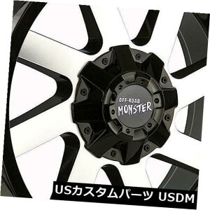 COAzC[ 20x10It[hX^[M80 6x5.5 / 6x139.7 -19ubN}VzC[Zbgi4j 20x10 Off-Road Monster M80 6x5.5/6x139.7 -19 Black Machine Wheels Rims Set(4)