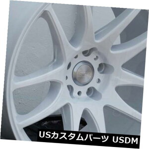 �C�O�A���z�C�[�� 19x9.5 ESR SR08 SR8 5x114.3 15�z���C�g�z�C�[�������Z�b�g�i4�j 19x9.5 ESR SR08 SR8 5x114.3 15 White Wheels Rims Set(4) �y���s�A���i�z