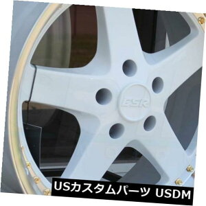 �C�O�A���z�C�[�� 19x9.5 ESR SR04 SR4 5x120 22�z���C�g�z�C�[�������Z�b�g�i4�j 19x9.5 ESR SR04 SR4 5x120 22 White Wheels Rims Set(4)
