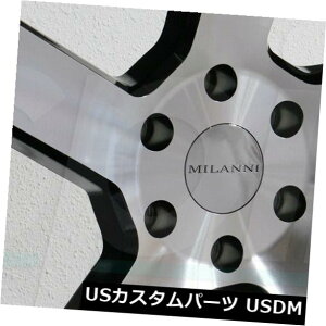 �C�O�A���z�C�[�� 20x9 Milanni 472�X�C�b�`�o�b�N5x120 30�u���b�N�}�V�j���O�z�C�[�������Z�b�g�i4�j 20x9 Milanni 472 Switchback 5x120 30 Black Machined Wheels Rims Set(4) �y���s�A���i�z