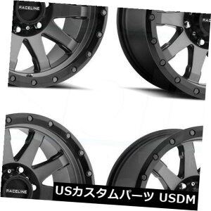 �C�O�A���z�C�[�� 17x9 Raceline 934G�N���b�`6x135 -12�K�����^���z�C�[�������Z�b�g�i4�j 17x9 Raceline 934G Clutch 6x135 -12 Gun Metal Wheels Rims Set(4) �y���s�A���i�z