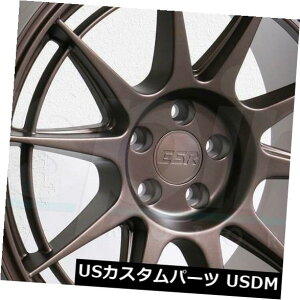 �C�O�A���z�C�[�� 18x8.5 / 18x10.5 ESR SR13 5x112 30/15�u�����Y�z�C�[�������Z�b�g�i4�j 18x8.5/18x10.5 ESR SR13 5x112 30/15 Bronze Wheels Rims Set(4) �y���s�A���i�z
