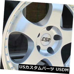 COAzC[ 18x9.5 ESR SR06 SR6 5x112 35nCp[Vo[zC[Zbgi4j 18x9.5 ESR SR06 SR6 5x112 35 Hyper Silver Wheels Rims Set(4)