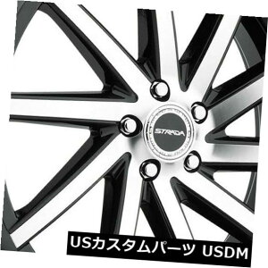 COAzC[ 22x9 Strada S41 Sega 5x114.3 35ubN}VzC[Zbgi4j 22x9 Strada S41 Sega 5x114.3 35 Black Machine Wheels Rims Set(4)
