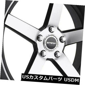 COAzC[ 22x9.5 Strada S35 Perfetto 5x120 30ubN}VzC[Zbgi4j 22x9.5 Strada S35 Perfetto 5x120 30 Black Machine Wheels Rims Set(4)