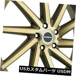 �C�O�A���z�C�[�� 22x9 Strada S41 Sega 5x114.3 40�u�����Y�z�C�[�������Z�b�g�i4�j 22x9 Strada S41 Sega 5x114.3 40 Bronze Wheels Rims Set(4)