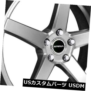 COAzC[ 22x9.5 Strada S35 Perfetto 5x115 15Vo[}VzC[Zbgi4j 22x9.5 Strada S35 Perfetto 5x115 15 Silver Machine Wheels Rims Set(4)
