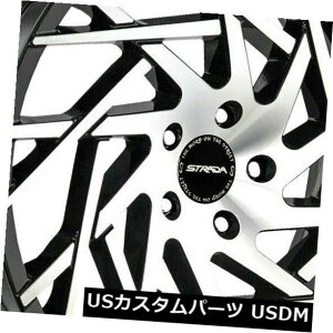 �C�O�A���z�C�[�� 22x9 Strada S64 Nido 5x114.3 35�u���b�N�}�V���z�C�[�������Z�b�g�i4�j 22x9 Strada S64 Nido 5x114.3 35 Black Machine Wheels Rims Set(4)