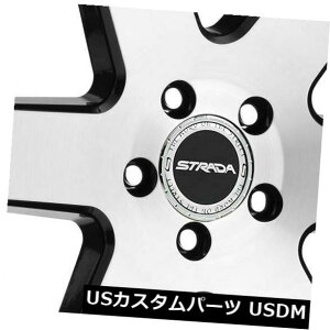 �C�O�A���z�C�[�� 22x9.5 Strada S60 Coda 5x150 28�u���b�N�}�V���z�C�[�������Z�b�g�i4�j 22x9.5 Strada S60 Coda 5x150 28 Black Machine Wheels Rims Set(4)