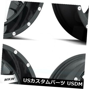 COAzC[ 20x9 MKW M91 8x6.5 / 8x165.1 10OXubN}VtFCXzC[Zbgi4j 20x9 MKW M91 8x6.5/8x165.1 10 Gloss Black Machine Face Wheels Rims Set(4)