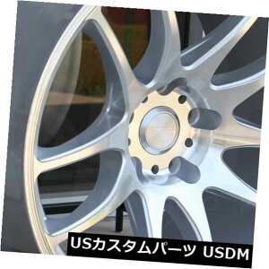 �C�O�A���z�C�[�� 18x8.5 / 18x9.5 ESR SR08 SR8 5x112 30/35�@�B���H�V���o�[�z�C�[�������Z�b�g�i4�j 18x8.5/18x9.5 ESR SR08 SR8 5x112 30/35 Machined Silver Wheels Rims Set(4) �y���s�A���i�z