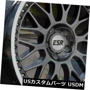 �C�O�A���z�C�[�� 18x8.5 / 18x9.5 ESR SR01 SR1 5x112 30/35�K�����^���z�C�[�������Z�b�g�i4�j 18x8.5/18x9.5 ESR SR01 SR1 5x112 30/35 Gun Metal Wheels Rims Set(4) �y���s�A���i�z