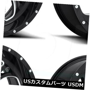 �C�O�A���z�C�[�� 18x7 Fuel Kompressor D641 4x136 13�u���b�N�~���h�z�C�[�������Z�b�g�i4�j 18x7 Fuel Kompressor D641 4x136 13 Black Milled Wheels Rims Set(4)