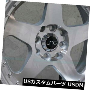 �C�O�A���z�C�[�� 19x9.5 / 19x11 JNC 010 JNC010 5x114.3 25/25�V���o�[�}�V���t�F�C�X�z�C�[��New set�i4�j 19x9.5/19x11 JNC 010 JNC010 5x114.3 25/25 Silver Machine Face Wheel New set(4)