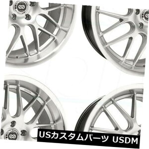 COAzC[ 18x8GPCb\5x112 45nCp[Vo[zC[Zbgi4j 18x8 Enkei Lusso 5x112 45 Hyper Silver Wheels Rims Set(4)