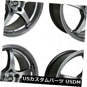 COAzC[ 18x8 Enkei VR5 5x100 45nCp[ubNzC[Zbgi4j 18x8 Enkei VR5 5x100 45 Hyper Black Wheels Rims Set(4)