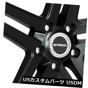 �C�O�A���z�C�[�� 22x8.5 Strada S40 Domani 5x115 15�u���b�N�z�C�[�������Z�b�g�i4�j 22x8.5 Strada S40 Domani 5x115 15 Black Wheels Rims Set(4) �y���s�A���i�z