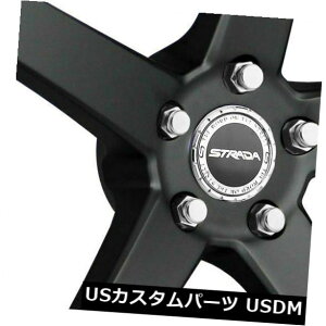 COAzC[ 22x8.5 Strada S35 Perfetto 5x114.3 40 Stealth Black Wheels Rims Seti4j 22x8.5 Strada S35 Perfetto 5x114.3 40 Stealth Black Wheels Rims Set(4)