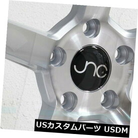 海外輸入ホイール 19x9.5 / 19x10.5 JNC 026 JNC026 5x114.3 40/25シルバーマシンフェイスホイールリムセット（4） 19x9.5/19x10.5 JNC 026 JNC026 5x114.3 40/25 Silver Machine Face Wheel Rim set(4)