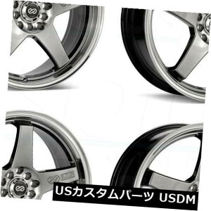 COAzC[ 18x7.5 Enkei Ev5 5x100 / 114.3 38nCp[ubNzC[Zbgi4j 18x7.5 Enkei Ev5 5x100/114.3 38 Hyper Black Wheels Rims Set(4)