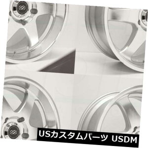 COAzC[ 18x8.5 Enkei ST6 5x150 30Vo[HzC[Zbgi4j 18x8.5 Enkei ST6 5x150 30 Silver Machined Wheels Rims Set(4)