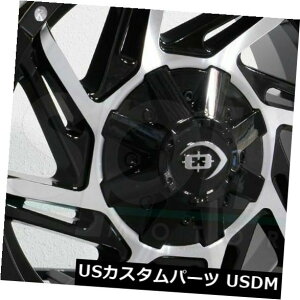 �C�O�A���z�C�[�� 20x9 Vision 422�v���E���[8x180 12�u���b�N�}�V�j���O�z�C�[�������Z�b�g�i4�j 20x9 Vision 422 Prowler 8x180 12 Black Machined Wheels Rims Set(4) �y���s�A���i�z