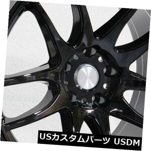 �C�O�A���z�C�[�� 17x8.5 ESR SR08 SR8 5x120 30�O���X�u���b�N�z�C�[�������Z�b�g�i4�j 17x8.5 ESR SR08 SR8 5x120 30 Gloss Black Wheels Rims Set(4)