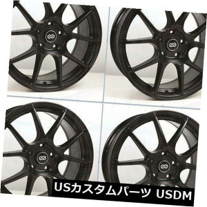COAzC[ 18x8 Enkei YS5 5x100 45ubNyCgzC[Zbgi4j 18x8 Enkei YS5 5x100 45 Black Paint Wheels Rims Set(4)