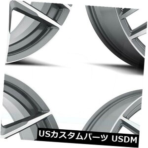 COAzC[ 20x8.5 MKW A613 5x114.3 / 5x120 20O[}VtFCXzC[Zbgi4j 20x8.5 MKW A613 5x114.3/5x120 20 Grey Machine Face Wheels Rims Set(4)