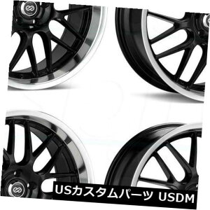 COAzC[ 18x7.5GPCb\5x114.3 42ubNyCgzC[Zbgi4j 18x7.5 Enkei Lusso 5x114.3 42 Black Paint Wheels Rims Set(4)