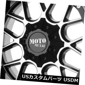 海外輸入ホイール 24x14 Moto Metal MO986 Siege 8x6.5 / 8x165.1 -76ブラックマシンホイールリムセット（4） 24x14 Moto Metal MO986 Siege 8x6.5/8x165.1 -76 Black Machine Wheels Rims Set(4)