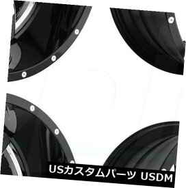 海外輸入ホイール 20x12フューエルロッカーD272 6x135 / 6x5.5 -43クロームブラックリップホイールリムセット（4） 20x12 Fuel Rocker D272 6x135/6x5.5 -43 Chrome Black Lip Wheels Rims Set(4)
