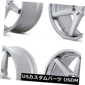 �C�O�A���z�C�[�� 22x9.5 / 22x11�t�F���[�_FR3 5x115 15/20�}�V���V���o�[�N���[�����b�v�z�C�[��Ri�Z�b�g�i4�j 22x9.5/22x11 Ferrada FR3 5x115 15/20 Machine Silver Chrome Lip Wheels Ri Set(4) �y���s�A���i�z