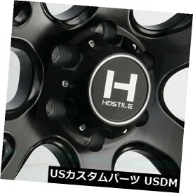 海外輸入ホイール 24x14敵対的H113レイジ8x180 -76フルブラックホイールリムセット（4） 24x14 Hostile H113 Rage 8x180 -76 Full Black Wheels Rims Set(4)