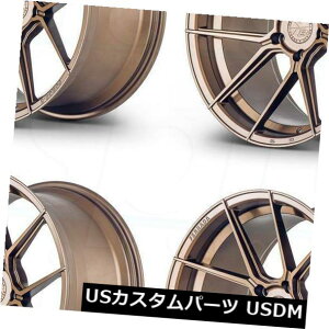 �C�O�A���z�C�[�� 20x9 / 20x10�t�F���[�_F8-FR5 5x120 45/40�}�b�g�u�����Y�z�C�[�������Z�b�g�i4�j 20x9/20x10 Ferrada F8-FR5 5x120 45/40 Matte Bronze Wheels Rims Set(4) �y���s�A���i�z