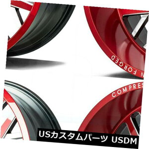 COAzC[ 24x12 AX AX1.2 8x170 -44LfB[bh~hzC[Zbgi4j 24x12 AXE AX1.2 8x170 -44 Candy Red Milled Wheels Rims Set(4)