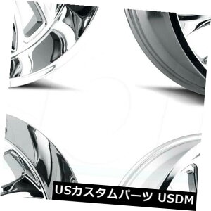 COAzC[ 24x14GΓIH118f[8x6.5 / 8x165.1 -76N[zC[Zbgi4j 24x14 Hostile H118 Demon 8x6.5/8x165.1 -76 Chrome Wheels Rims Set(4)