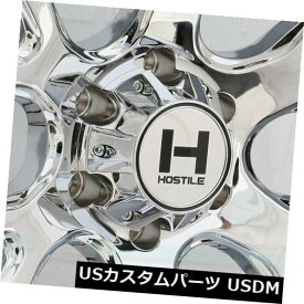 海外輸入ホイール 24x14敵対的H113レイジ8x180 -76クロームホイールリムセット（4） 24x14 Hostile H113 Rage 8x180 -76 Chrome Wheels Rims Set(4)