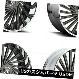 �C�O�A���z�C�[�� 26x9 DUB Daze S241 5x4.75 / 5x5 5�u���b�N�}�V���h�z�C�[�������Z�b�g�i4�j 26x9 DUB Daze S241 5x4.75/5x5 5 Black Machined Wheels Rims Set(4) �y���s�A���i�z