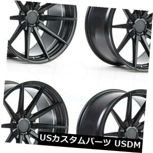 �C�O�A���z�C�[�� 20x9 / 20x11 Rohana RF1 5x114.3 25/28�u���b�N�z�C�[�������Z�b�g�i4�j 20x9/20x11 Rohana RF1 5x114.3 25/28 Black Wheels Rims Set(4) �y���s�A���i�z
