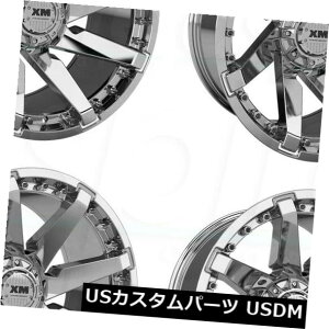 �C�O�A���z�C�[�� 24x12 Xtreme Mudder XM301 6x135 / 6x5.5 -44�N���[���z�C�[�������Z�b�g�i4�j 24x12 Xtreme Mudder XM301 6x135/6x5.5 -44 Chrome Wheels Rims Set(4)