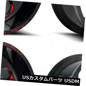 �C�O�A���z�C�[�� 22x12 Fuel Vortex D638 5x5 / 5x127 -44���b�h�z�C�[�������Z�b�g�i4�j 22x12 Fuel Vortex D638 5x5/5x127 -44 Red Wheels Rims Set(4)