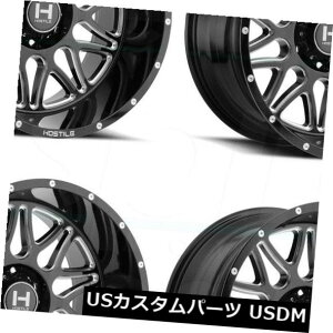 COAzC[ 22x10GΓIH111 Blaze 6x135 -25ubN~hzC[Zbgi4j 22x10 Hostile H111 Blaze 6x135 -25 Black Milled Wheels Rims Set(4)
