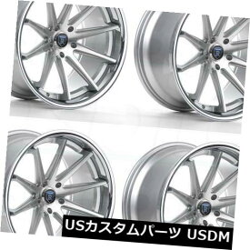 海外輸入ホイール 20x9 / 20x11 Rohana RC10 5x112 25/28シルバーホイールリムセット（4） 20x9/20x11 Rohana RC10 5x112 25/28 Silver Wheels Rims Set(4)